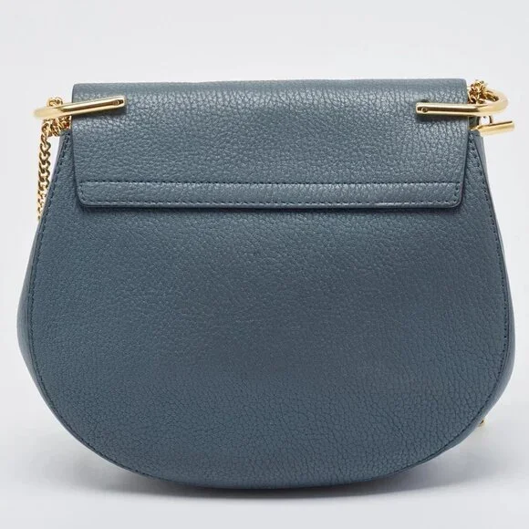 Chloe Blue Leather Medium Drew Shoulder Bag 436-050225 - Picture 2 of 9